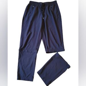 PENNINGTONS ACTIVEZONE Black Zip Convertible Leisure Pants, Size X